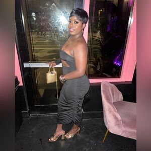 Bodycon Maxi Long Dresses for Women Sexy Tight Cut Out One-Piece Outfits